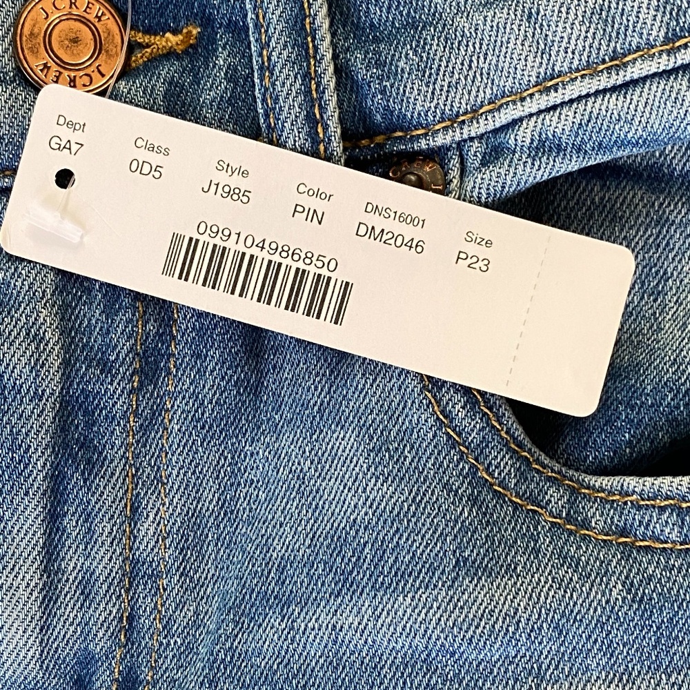 NWT J.Crew Slim BF Distressed Shadow Patch Jeans - Picture 7 of 11